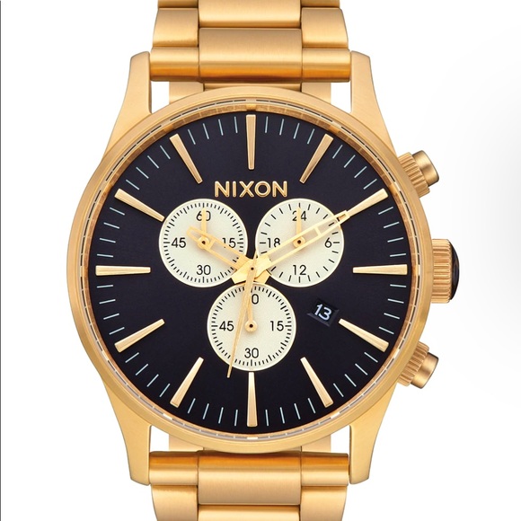 Nixon Sentry Chrono - Gold/Indigo - Picture 1 of 7